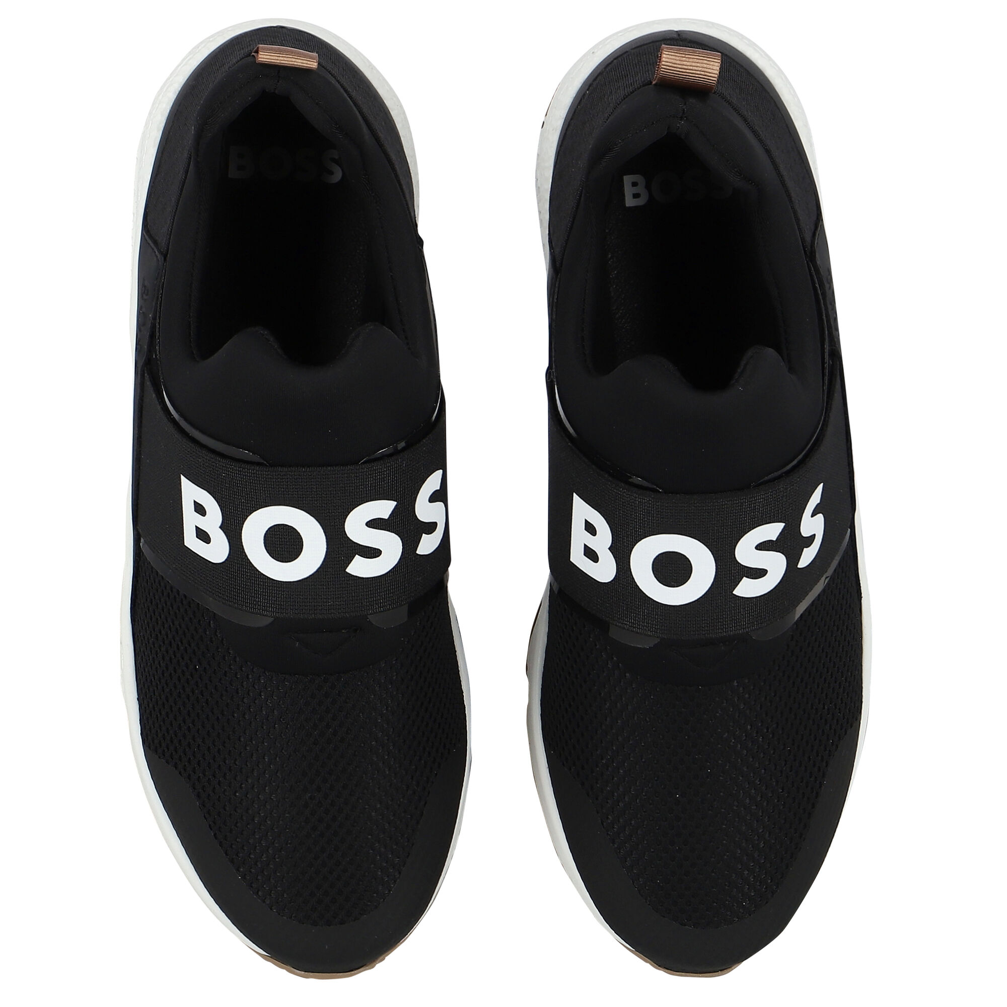 BOSS Boys Black Logo Trainers Junior Couture Bahrain
